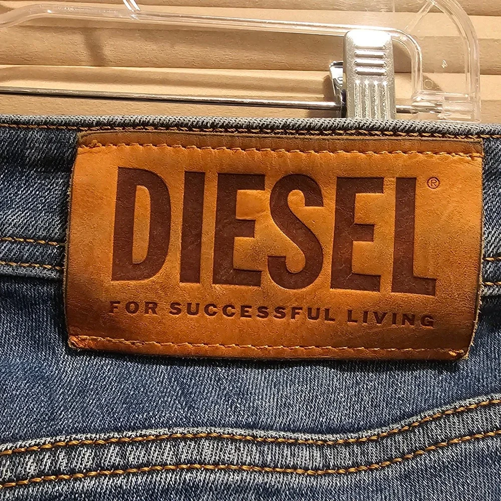 Diesel Zatiny Bootcut Jeans Mens W34 L32 Blue Medium Wash Stretch 09A80‎